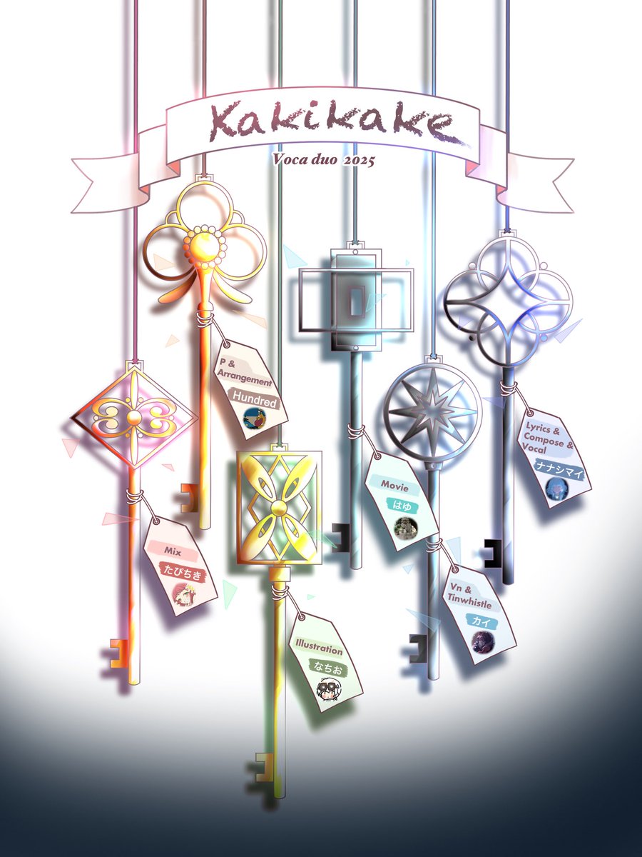 Hundred55017539's tweet photo. 【ボカデュオ2025参加メンバー紹介】

『Kakikake』

ナナシマイ(@nanashi_mai)
Hundred(@hundred55017539)
たぴちき(@tapichi414141)
なちお(@_nachio_)
はゆ(@hayu000000)
カイ(@okazunimenchi)

このメンバーで参加します！！！🎉
よろしくお願いします✨

#VocaDuo2025チームメンバー https://t.co/2r41Vnahux