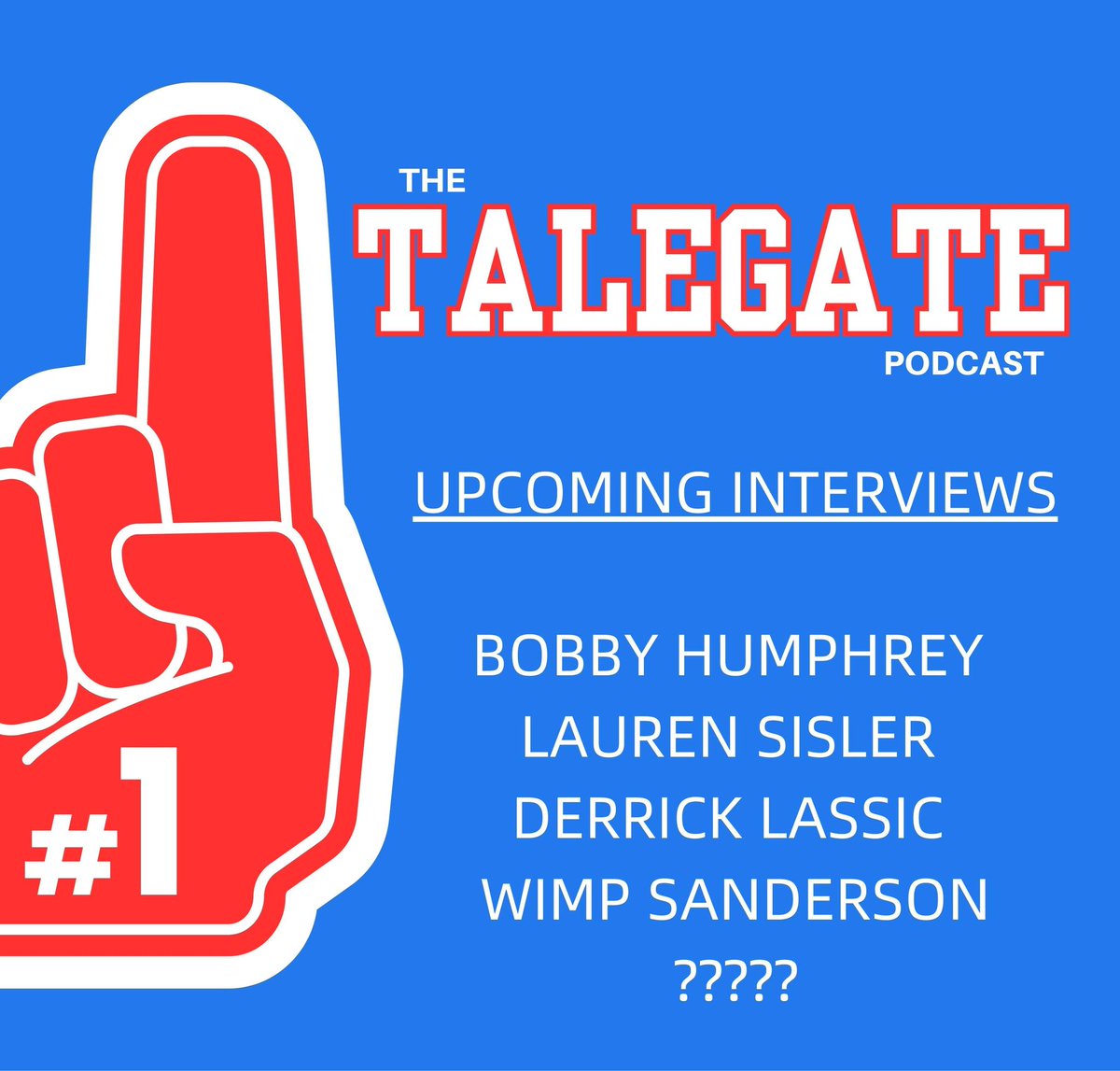 Here are a few of our upcoming interviews. 

Tell us, what sports star or personality would you like to see on our podcast? 

We try to keep it semi-local (athletes with a connection to the state of Alabama) but we are open to suggestions!
