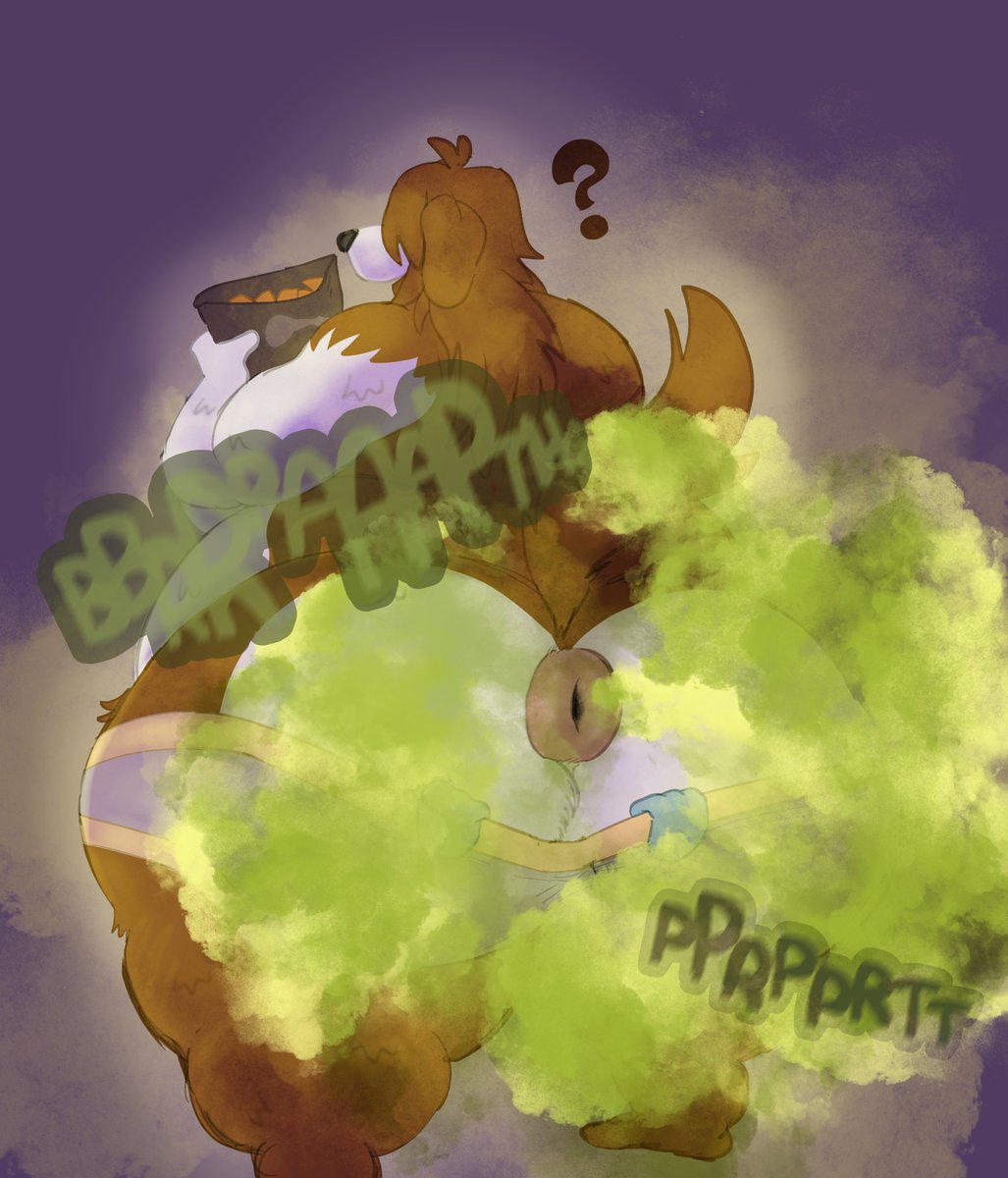 gross stinky dog gassing up the whole room with his sweaty stink hole
