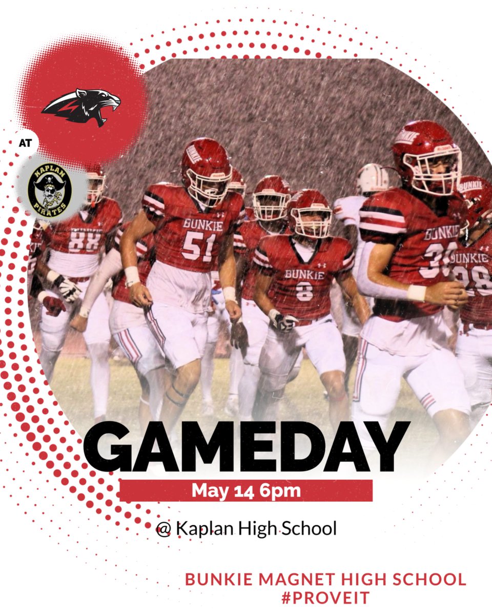 48 hours away! Panthers will be traveling down to Kaplan High School this Wednesday to take on the Pirates' in our annual Spring Scrimmage! Kickoff will be at 6pm. Panther Fans hit the road and come get an early look at the 2025 Panthers!
#ProveIt