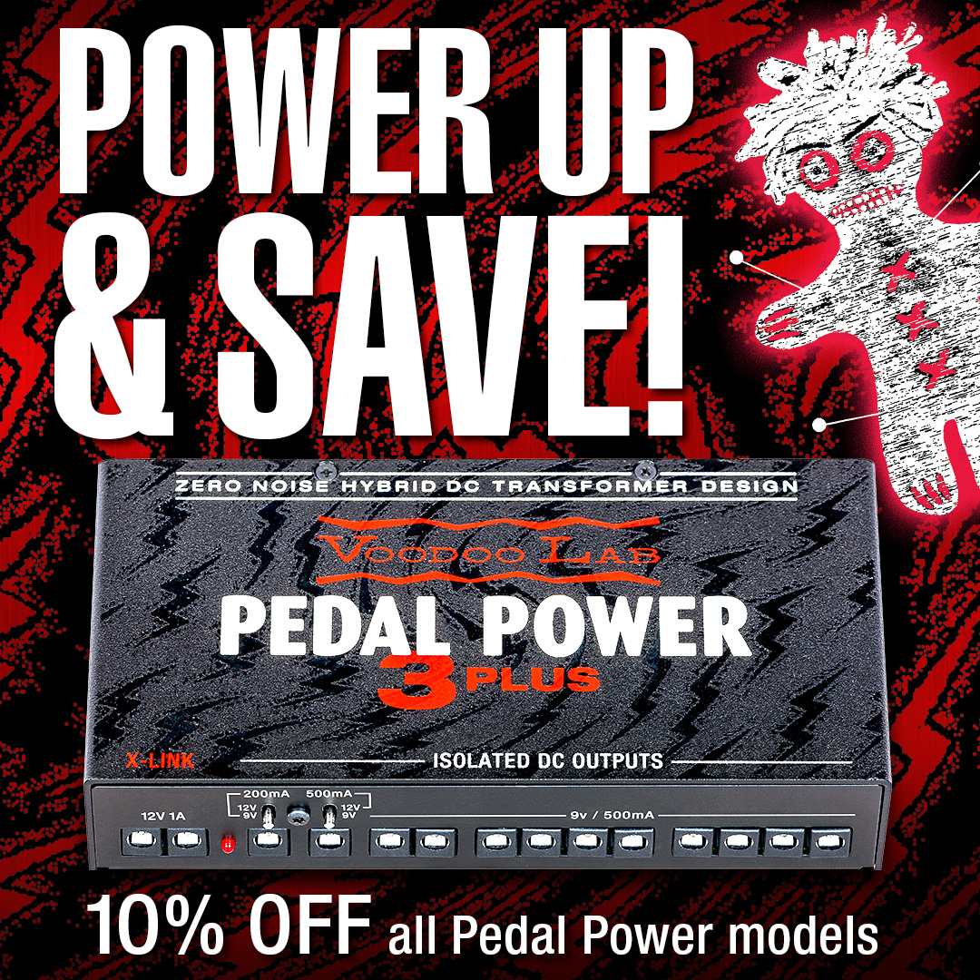 Voodoo_Lab's tweet image. Feed pedals the Power they crave! Voodoo Lab power supplies are ON SALE at participating dealers or voodoolab.com.

10% off Pedal Power models at participating dealers in the U.S and Canada. Orders through  only ship to U.S. addresses. Ends 6/1.