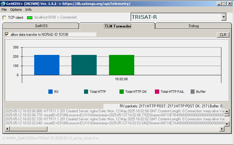 TRISAT-R RAW Telemetry

217 Frames uploaded to <a href="/SatNOGS/">SatNOGS</a> DB

#TRISAT_R