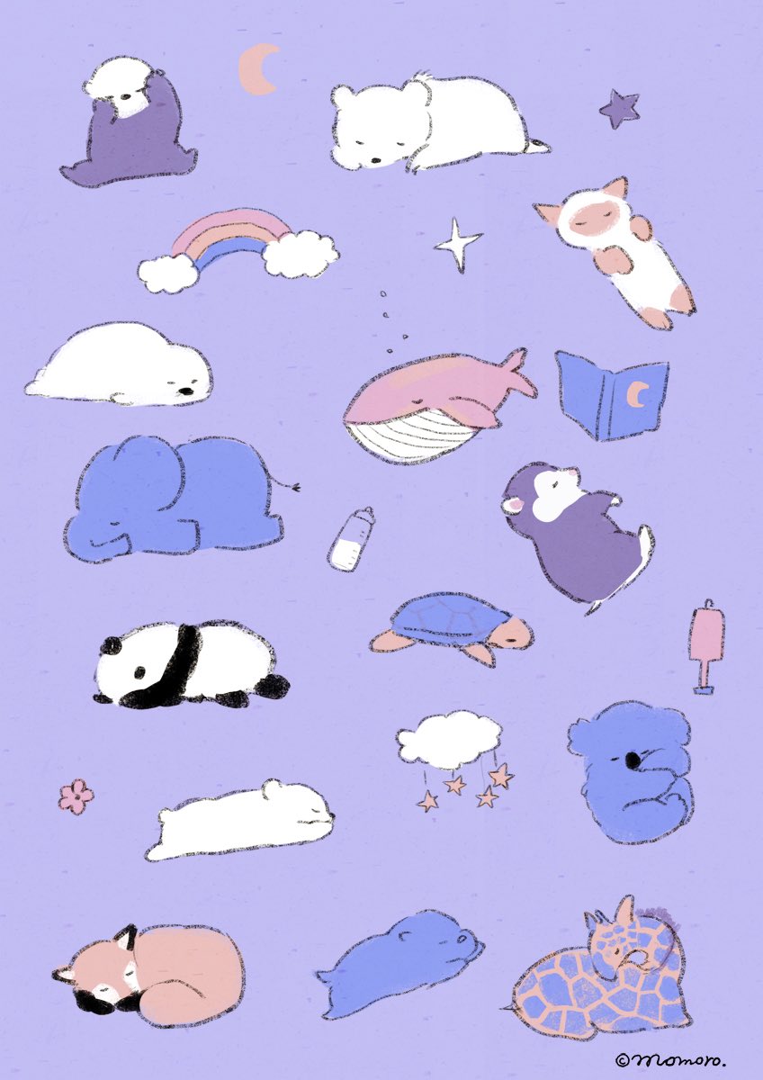 ねむねむ赤ちゃん 」|ももろ 4／20発売絵本「パンダのパクパクきせつのごはん」, image size:848x1200