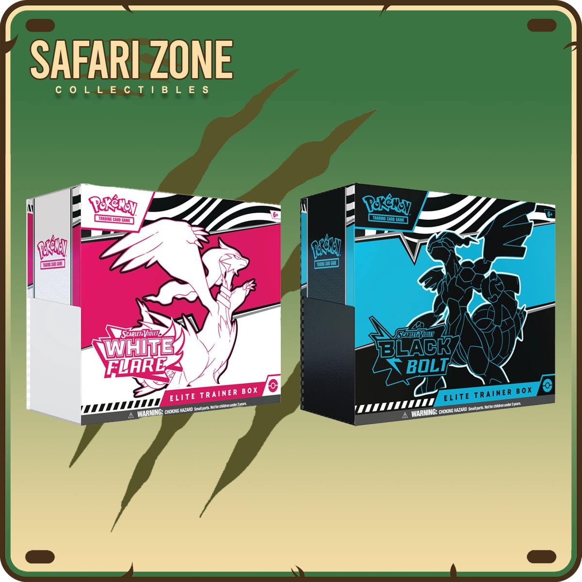 SafariZoneHQ's tweet image. Pokemon TCG Giveaway 🎉
(Please Read Rules On Website)
1 Winner Gets Both White Flare & Black Bolt ETBs 🔥
How To Enter:
1. Like this post❤️
2. Retweet This Post♻️
3. Follow @SafariZoneHQ ✅
4. Check Out Other Giveaways From These Stores:
@ForgeStoreSTL
@Poke_Holics_…