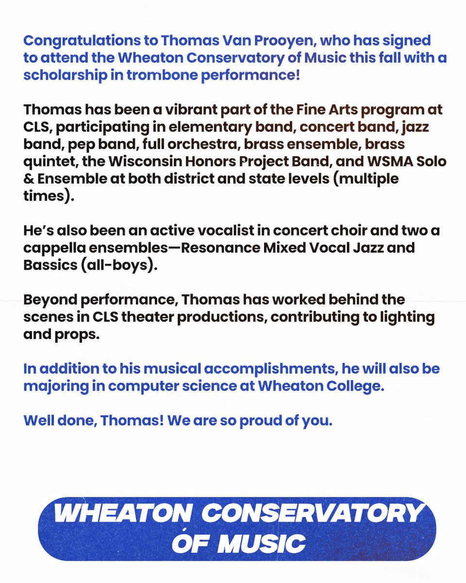 Congratulations to Thomas Van Prooyen!