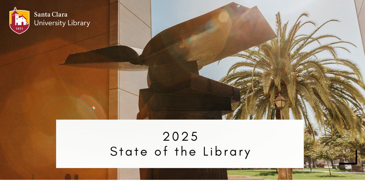 Please join the University Library administration for the annual State of the Library presentation. 

To learn more and RSVP: events.scu.edu/library/event/…

🗓️ May 13, 2025
🕰️ 12:15-1:15 pm
📍 St Clare Room (3rd floor)