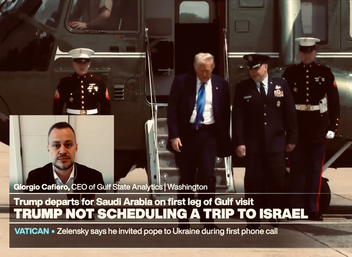 GulfStateAnalyt's tweet image. Earlier today our CEO @GiorgioCafiero spoke to @France24_en’s @Sharon_Gaffney about #Trump’s Gulf tour.
