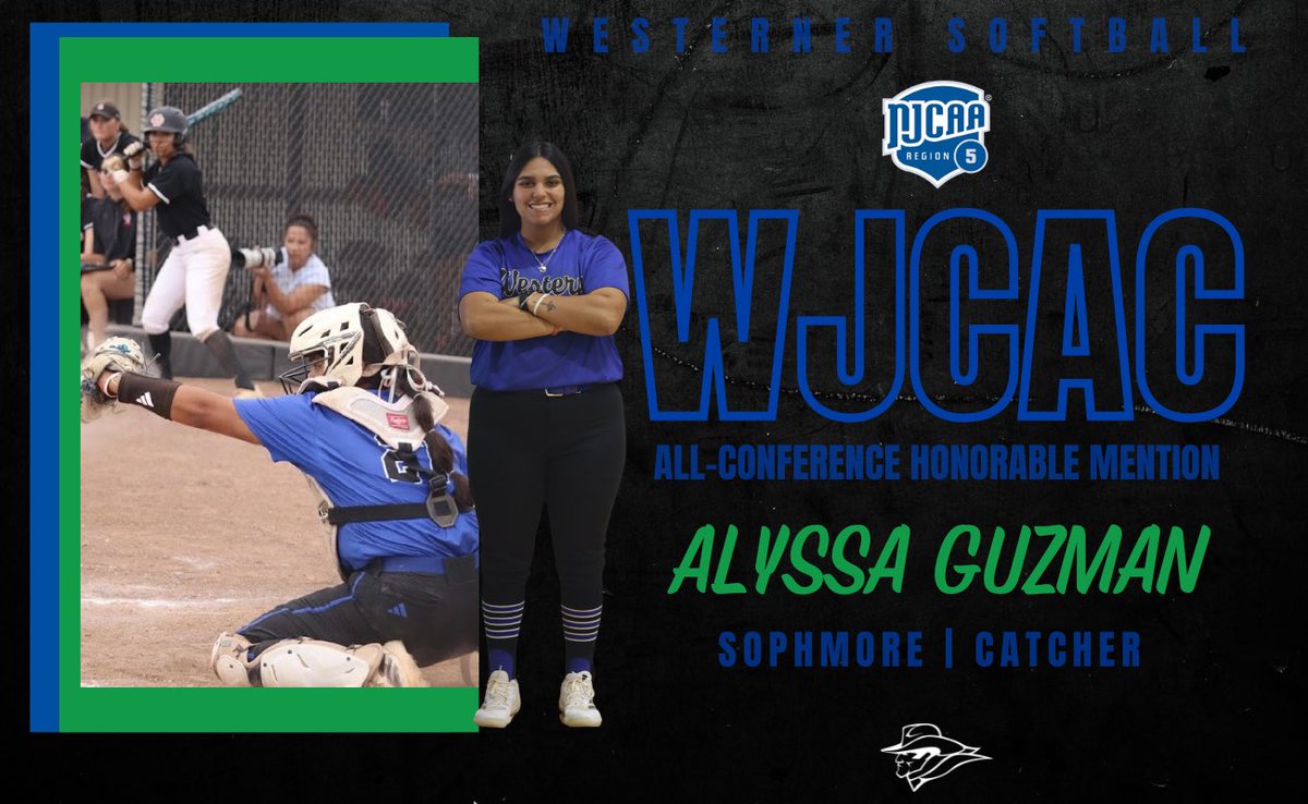 Congratulations to Alyssa Guzman as she was awarded WJCAC honorable mention catcher!🤠