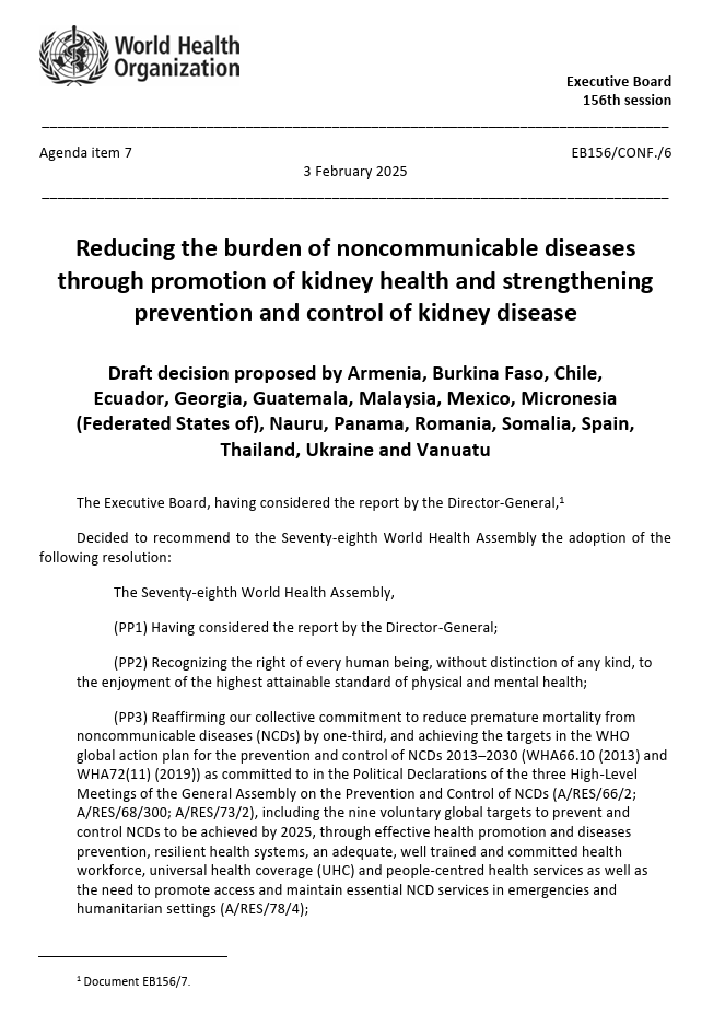 Fernanda Arce-Amaré (@ferarceamare) on Twitter photo We urge all <a href="/UN/">United Nations</a> Member States to support the resolution on kidney health:
✅ Early detection & equitable care
✅ Action on diabetes & hypertension
✅ Less reliance on costly dialysis
✅ Better access to transplants
✅ Focus on vulnerable groups We urge all <a href="/UN/">United Nations</a> Member States to support the resolution on kidney health:
✅ Early detection & equitable care
✅ Action on diabetes & hypertension
✅ Less reliance on costly dialysis
✅ Better access to transplants
✅ Focus on vulnerable groups