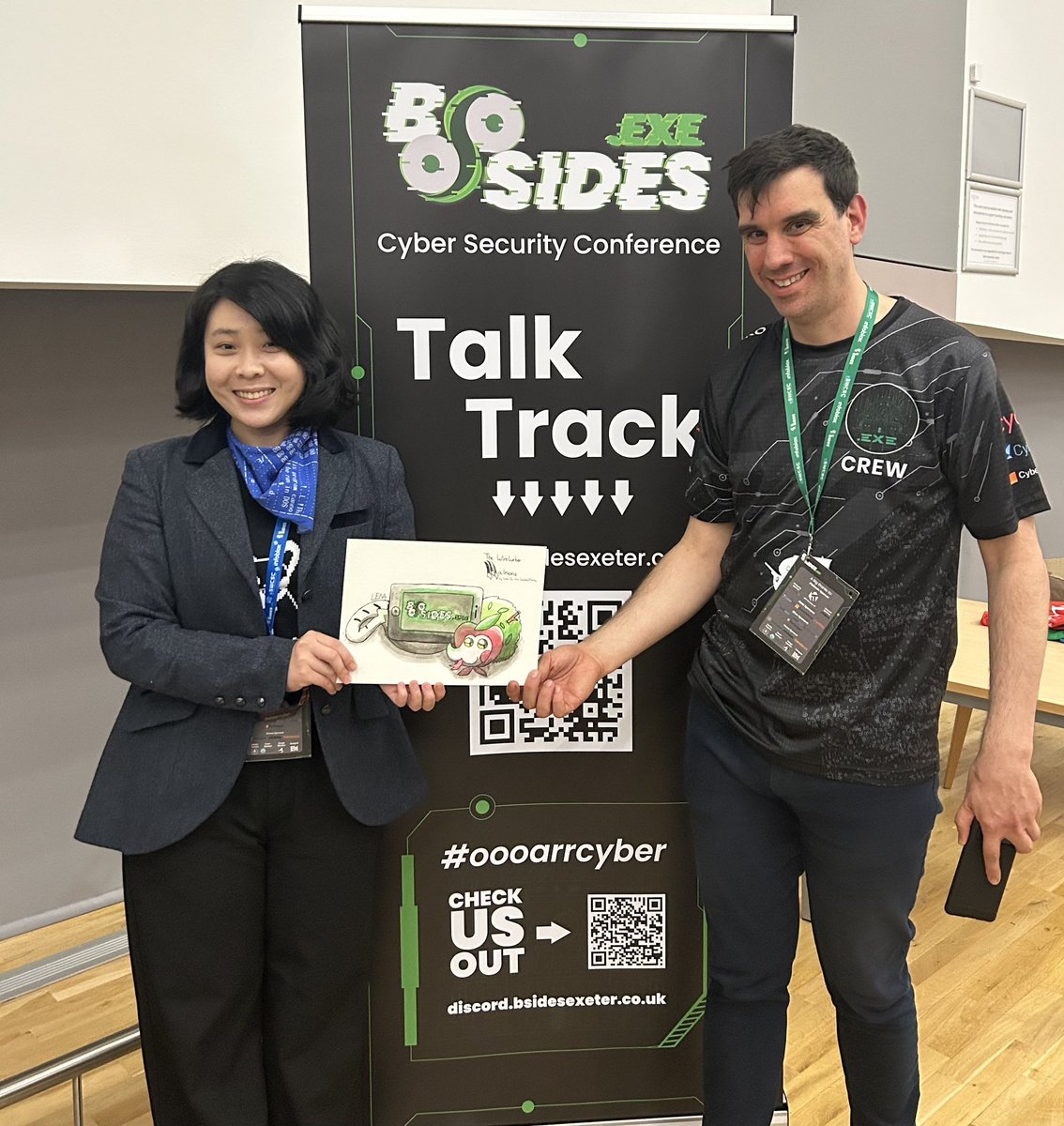 Lena (@lambdamamba) on Twitter photo Got more pics for <a href="/BSidesExeter/">BSides Exeter</a>! 🌅
Thank you everyone for coming to my keynote and <a href="/MalwareVillage/">Malware Village</a> at <a href="/BSidesExeter/">BSides Exeter</a>! ✨
Special thanks to the photographer! 📸 Got more pics for <a href="/BSidesExeter/">BSides Exeter</a>! 🌅
Thank you everyone for coming to my keynote and <a href="/MalwareVillage/">Malware Village</a> at <a href="/BSidesExeter/">BSides Exeter</a>! ✨
Special thanks to the photographer! 📸