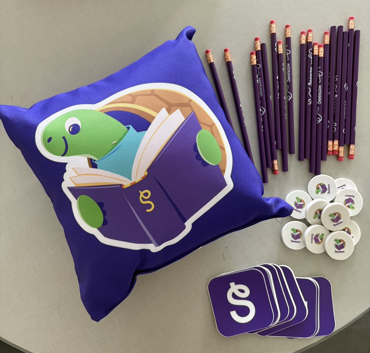 mrs_hagstrom's tweet image. We had some very excited first graders today! Thanks for the swag @Seesaw ! Looking forward to the quest next year!