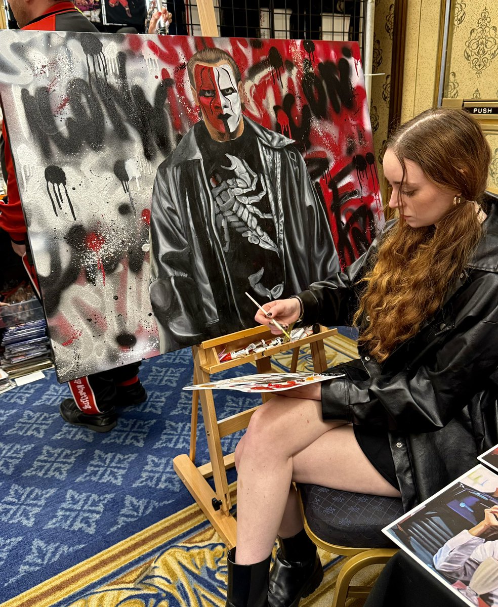naomi_rosenblum's tweet image. Officially confirmed for WrestleCon at SummerSlam! Who’s planning on going 👀
If you ordered a Sting print I’ll be shipping them out next week so keep an eye out 🖤
