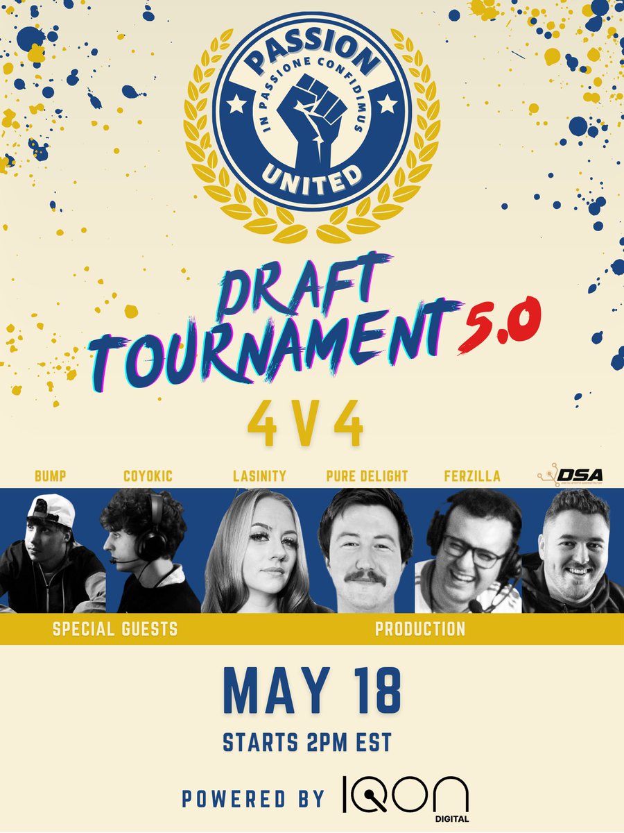 Registration Update!🤝

🎟️19/64
•5 Days left to sign-up!

Still plenty of room for more friends.
Please feel free to share with anyone you think may enjoy our Tournament💙

Draft: Saturday 7:30pm et
Tourney: Sunday 2pm et

Register at:
forms.gle/gTGuvfFe1jKCNq…