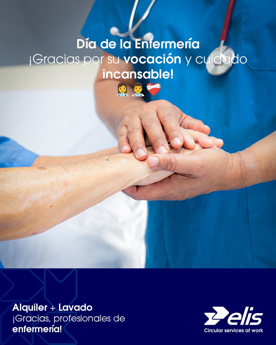 ¡Gracias, profesionales de enfermería! 👩⚕️👨⚕️❤️🩹
En el #DiaDeLaEnfermeria, reconocemos su vocación y cuidado incansable. Elis México orgulloso de apoyarles con textiles limpios y sanitizados. 🙏✨ #ElisMexico #GraciasEnfermeros