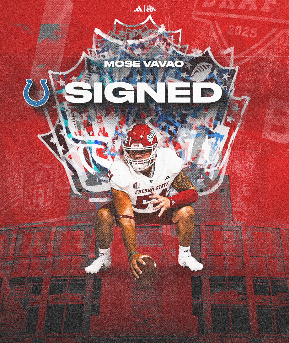 Fresno State Football (@fresnostatefb) on Twitter photo ๐๐ผ๐๐๐๐ฟ ๐๐ ๐ซก
<a href="/moveezy33/">Mose Vavao</a> has signed with the <a href="/Colts/">Indianapolis Colts</a>โผ๏ธ ๐๐ผ๐๐๐๐ฟ ๐๐ ๐ซก
<a href="/moveezy33/">Mose Vavao</a> has signed with the <a href="/Colts/">Indianapolis Colts</a>โผ๏ธ