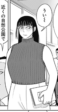 阿川先生がちょっとガタイが良い美人教師に 