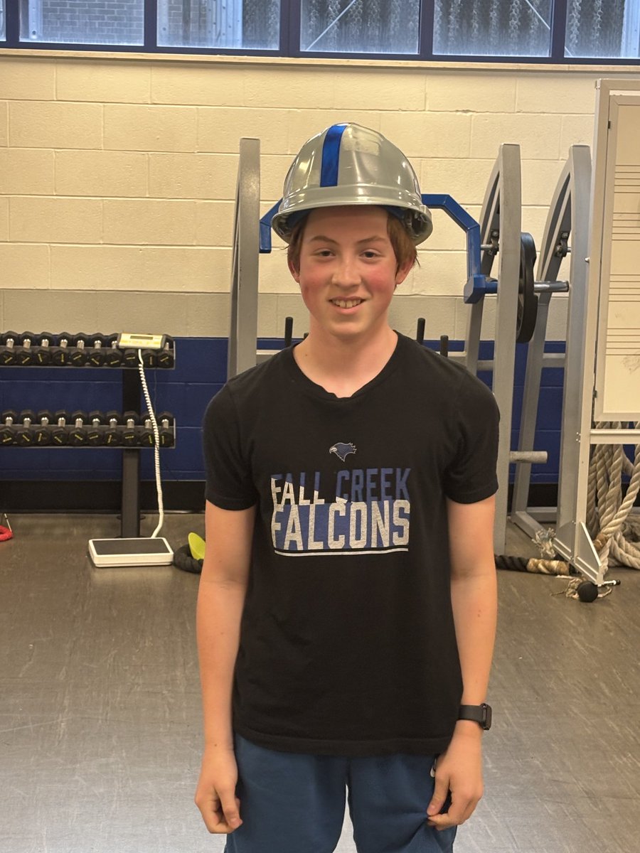 Gavin Dunn was our hard hat award winner tonight because of his great effort.  Outwork out tough!