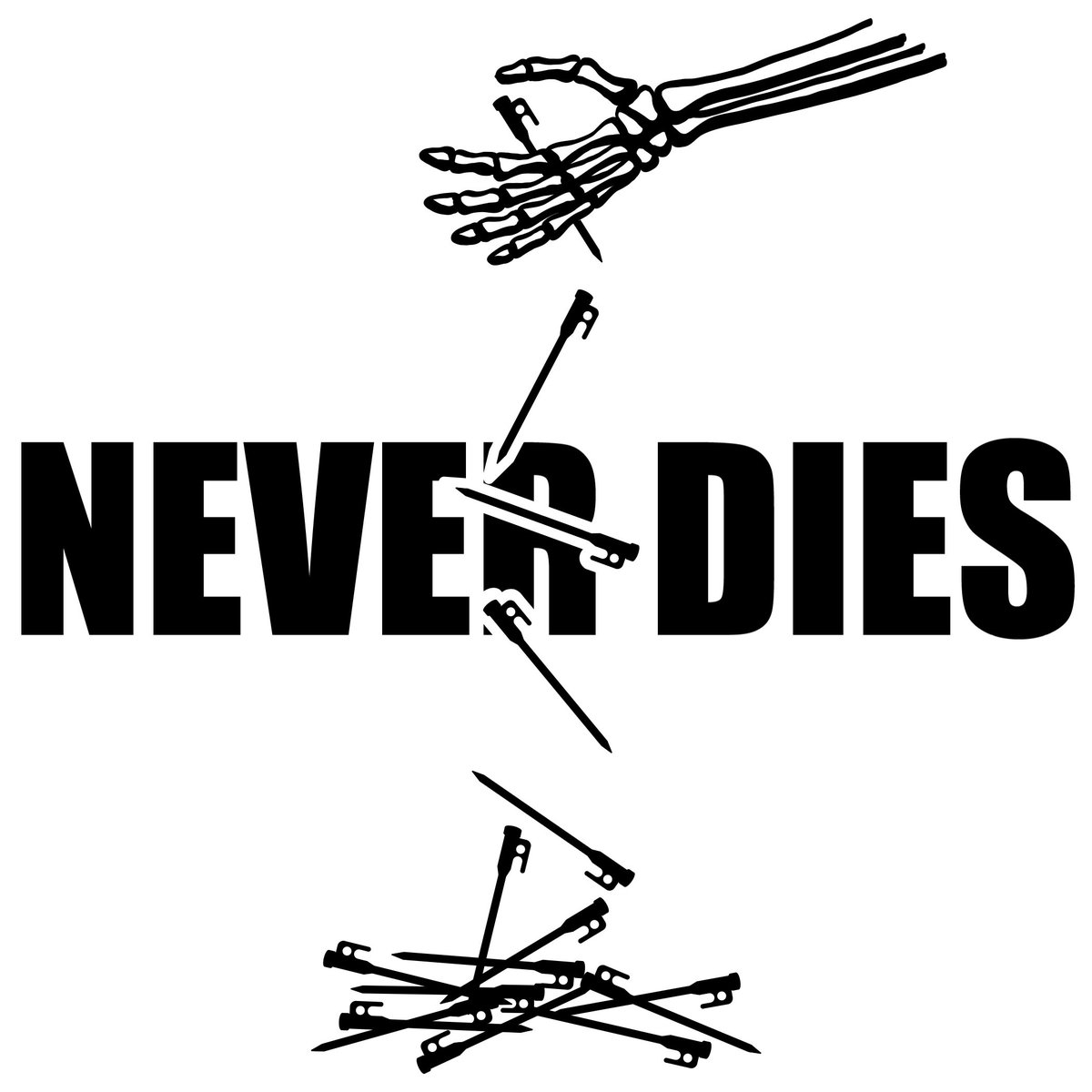 新しいイラストを描きましたᝰ✍️

NEVER DIES：不滅
と
ペグを落とす骸骨🦴

を掛け合わせ、『キャンパーは不滅』という意味合いを込めました。
キャンプ文化が来世にも残りますように…！

今後色んな形でアイテムにしていきたいと思います！

 #WFT #NEVERDIES #Newdesign