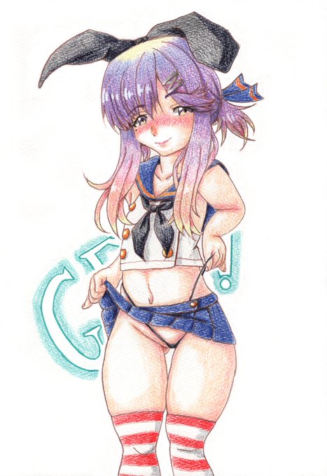 #島風を貼ると良いことがある #人類は海防艦を欲している #過去絵 直近で5連休くらい取りたい気分なんで、対馬風を貼ってみる ←関連がわからん
