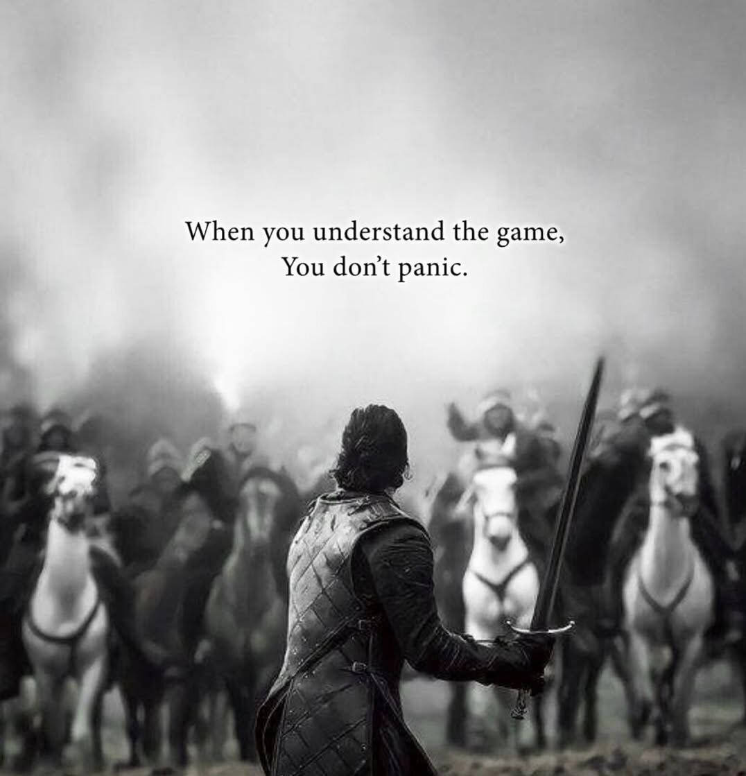 “Oyunun kurallarını anladığında, panik yapmazsın.”