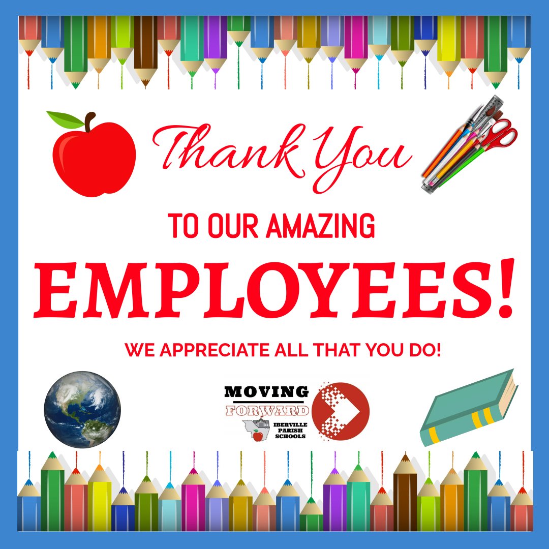 At the May 12, 2025, regular school board meeting, the Iberville Parish School Board approved a one-time retention stipend in the amount of $2000 for all full-time employees. #MovingForward 
.