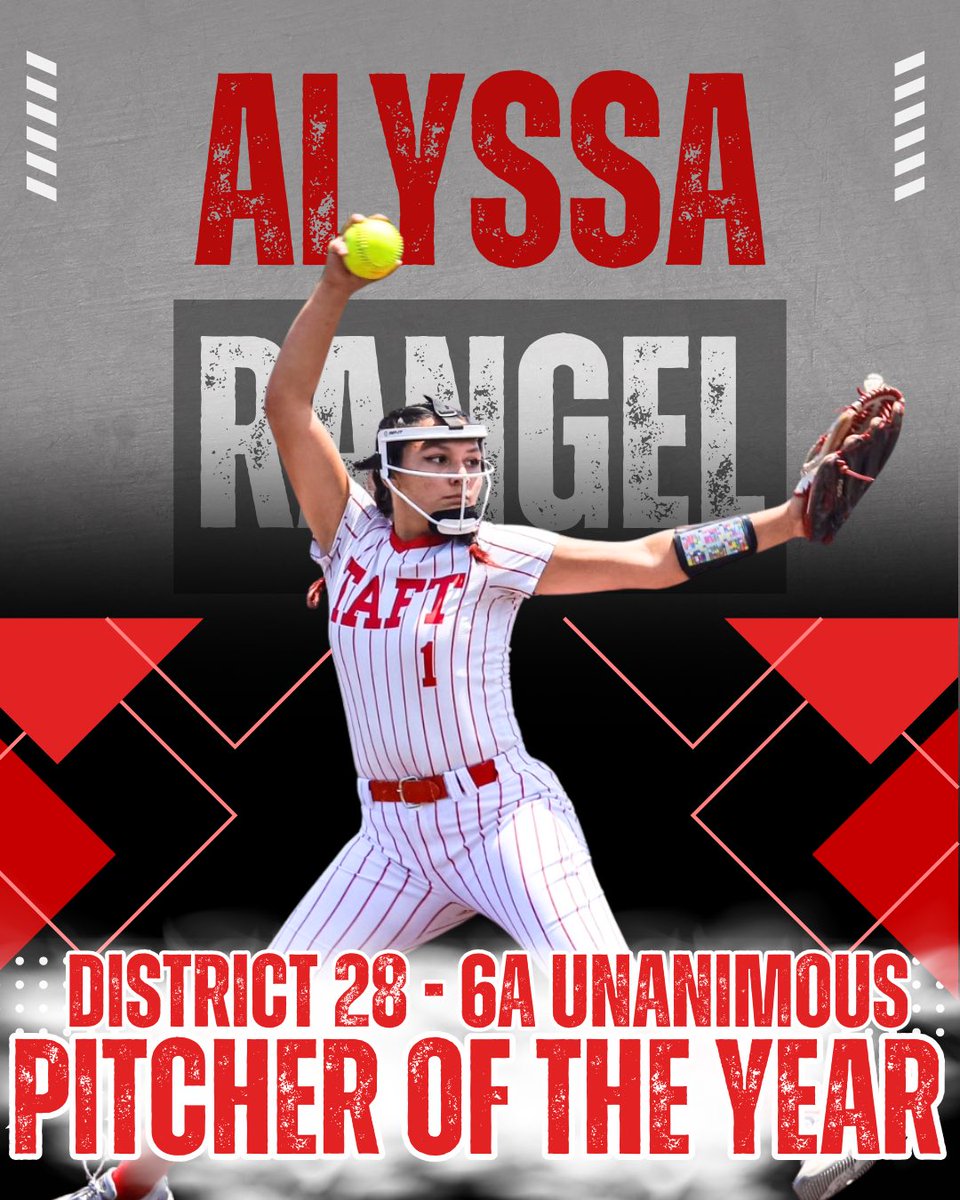 🥎Taft Raider Softball🥎 (@taftraidersb) on Twitter photo Congratulations to Senior, Alyssa Rangel for earning District 28-6A Pitcher of the Year! We are SO proud of you! #Defend741 Congratulations to Senior, Alyssa Rangel for earning District 28-6A Pitcher of the Year! We are SO proud of you! #Defend741