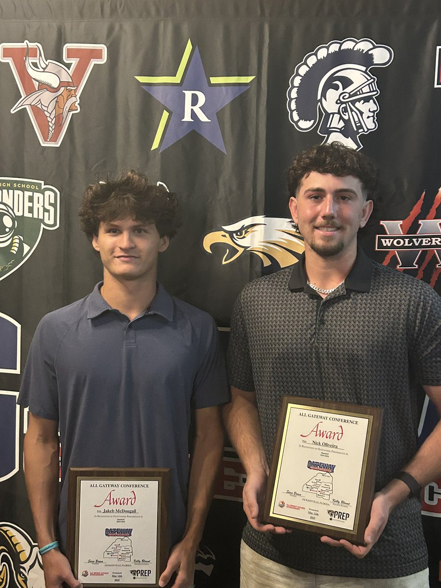 Congrats <a href="/JakebMcdougall/">Jakeb McDougall</a> and <a href="/Nick_Oliveira_8/">Nicholas Oliveira</a>   
All Gateway Baseball
#RideTheWave