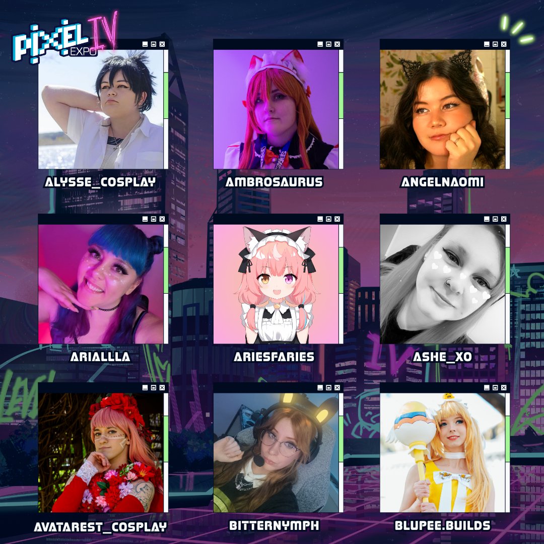 Introducing Party 1, of our 2025 Pixel Pixel Pals!

They’ll be hosting panels, playing games, streaming, and capturing the magic on the expo floor.

We have 7 amazing groups to introduce you to over the never 2 weeks so keep an eye out for any familiar faces! 👀

#PixelExpo