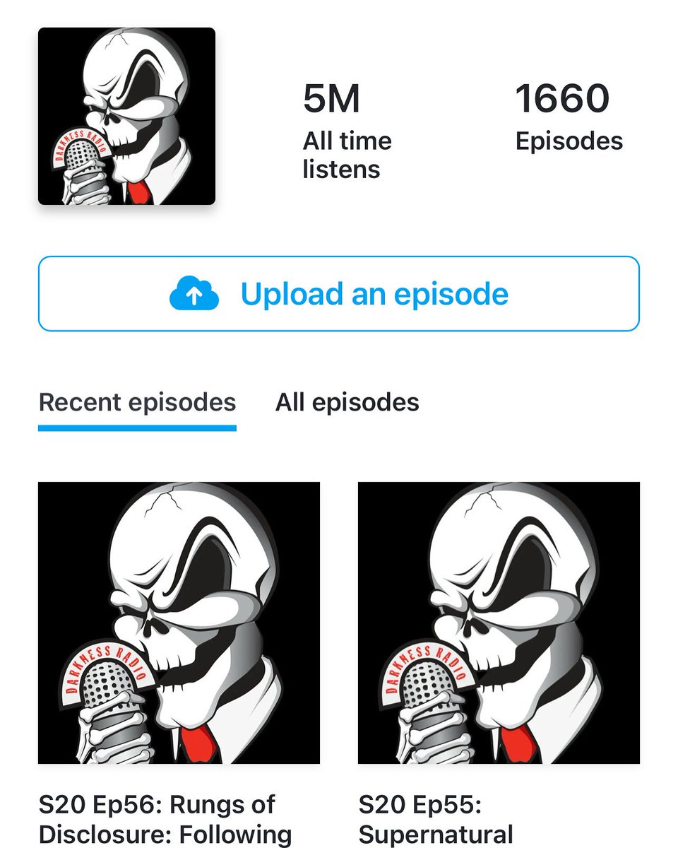 3 1/2 years after coming to Audioboom… YOU, the listeners of DR, have got us to 5 MILLION accrued downloads in that short time! That is huge &amp; we want to thank YOU ! Thank you for all that you do, Darkness Radio Listeners!

With Love &amp; Appreciation,

Tim, Mallie, Jess &amp; Bruiser