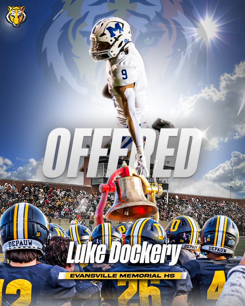 LukeDockery55's tweet image. After a great phone call with @MasonEspinosa1 I am blessed to receive my 3rd offer to play for Depauw!
@qbdietz @CoachDHyatt @DePauwAthletics @DePauwTigersFB @SWI_Sports @IndyWeOutHere @IndianaPreps @PrepRedzoneIN