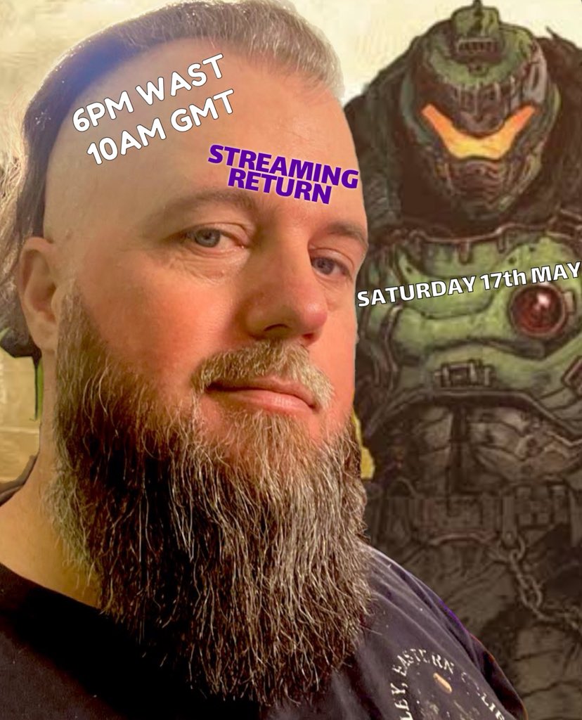 You know it’s serious when I actually announce a specific time for a stream.

Doom: The Dark Ages. Saturday Night!

If you aren’t already following me, You can find my link in my profile 💜

At least my big head is good for something:
