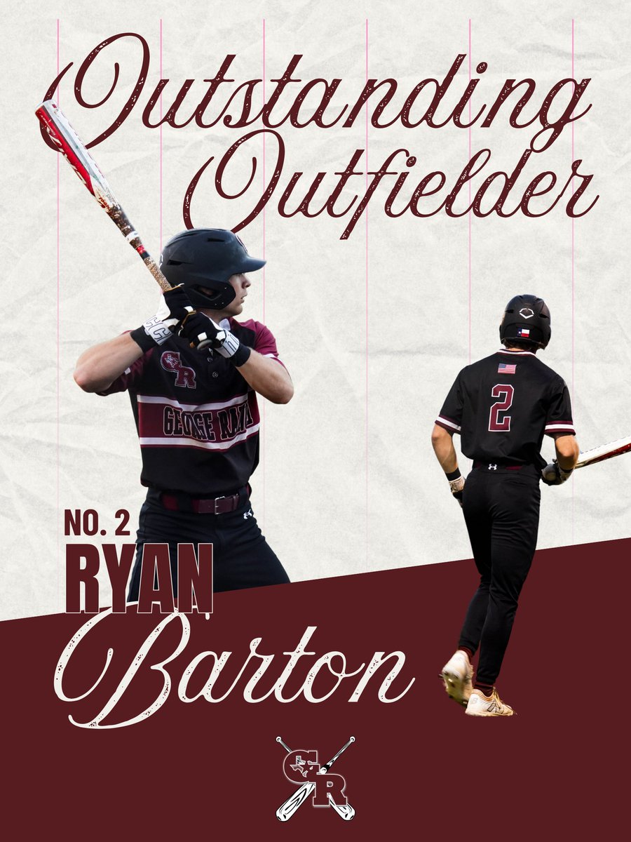 George Ranch Baseball (@grhsbaseball) on Twitter photo Congratulations, <a href="/ryan_barton2/">Ryan Barton</a>, on being named District 20-6A First Team Outfielder and <a href="/GRHSBaseball/">George Ranch Baseball</a> Outstanding Outfielder!
<a href="/pinkpatterson/">Heather Patterson</a> Congratulations, <a href="/ryan_barton2/">Ryan Barton</a>, on being named District 20-6A First Team Outfielder and <a href="/GRHSBaseball/">George Ranch Baseball</a> Outstanding Outfielder!
<a href="/pinkpatterson/">Heather Patterson</a>
