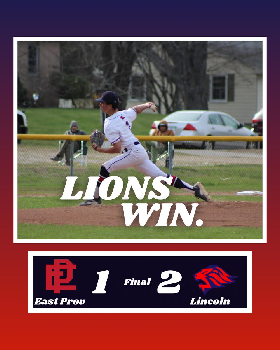 Lincoln Lions HS Baseball (@lionsbsb) on Twitter photo Lions win the rubber match against the Townies‼️ Great pitching set the tone‼️ The Lions head to warwick tomorrow for a matchup against Pilgrim🚌
#GoLions🦁⚾️
<a href="/LHSRI_Athletics/">Lincoln Athletics</a> <a href="/LHSRI/">Lincoln High School</a> Lions win the rubber match against the Townies‼️ Great pitching set the tone‼️ The Lions head to warwick tomorrow for a matchup against Pilgrim🚌
#GoLions🦁⚾️
<a href="/LHSRI_Athletics/">Lincoln Athletics</a> <a href="/LHSRI/">Lincoln High School</a>