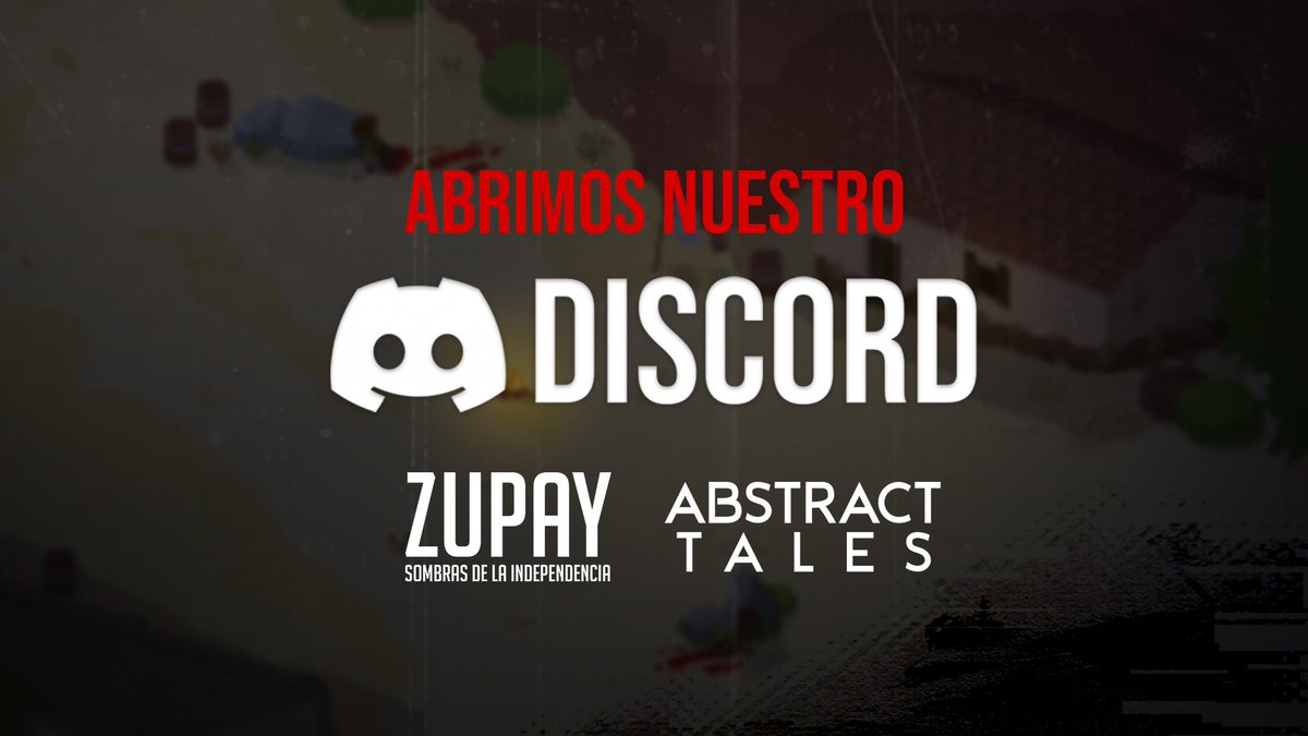 AbstractTales's tweet image. ¡Ahora estamos presentes en Discord!
Los invitamos a que se unan y sean parte de la comunidad. Vamos a estar publicando por ahí las últimas novedades de Zupay: Sombras de la Independencia.
Pueden ingresar por aca ▶ bit.ly/4dyjM09