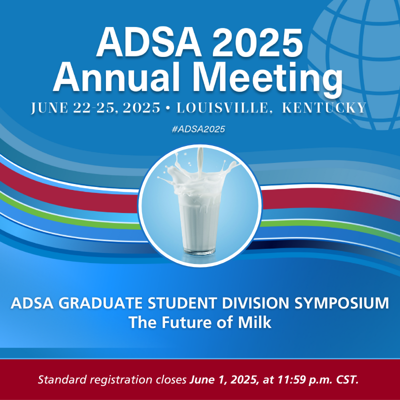 Grads, we have special programming at #ADSA2025 just for you, including a symposium w/ Eve Pollet from Dairy Management Inc., who will connect Gen Z trends to actionable research shaping the future of dairy. Register and add this session to your ticket: ow.ly/JWNv50VRux3