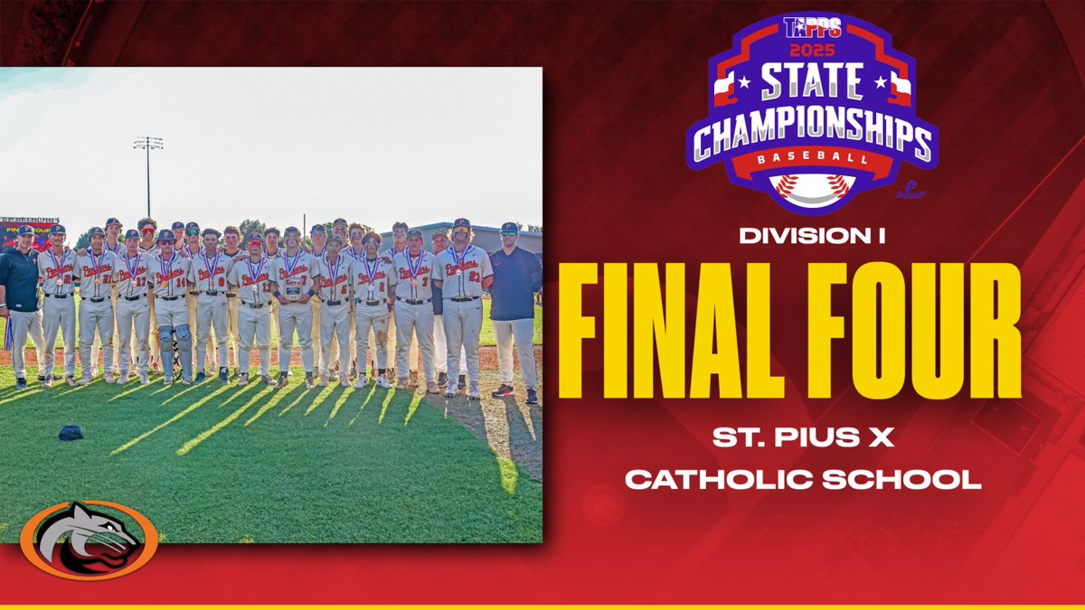 Congratulations to St. Pius X Catholic School on their Final Four appearance in the 2025 State Baseball Championship Tournament⚾️