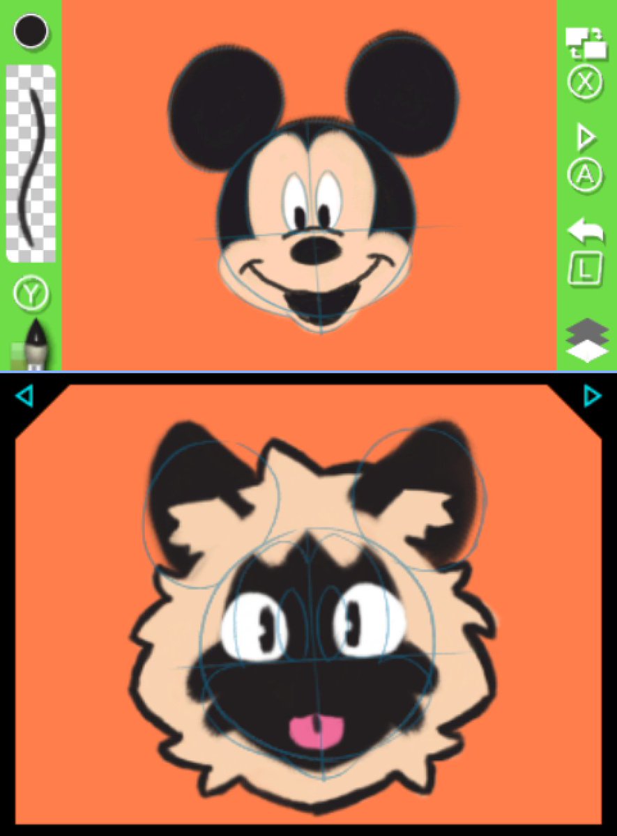 Well, since I was able to upload something, at least I can now go back to resting and playing a bit, and this time with Disney Art Academy, how do you like my... Mickey?