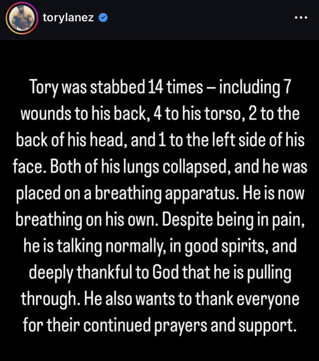 DailyRapFacts's tweet photo. Tory Lanez was st*bbed 14 times in prison https://t.co/SdYtdHAzVZ
