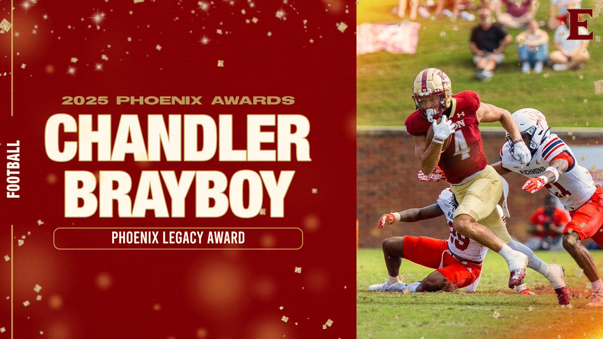 Congrats to Elon football's Chandler Brayboy on receiving the men's Phoenix Legacy Award! 🏆🔥

#PhoenixRising