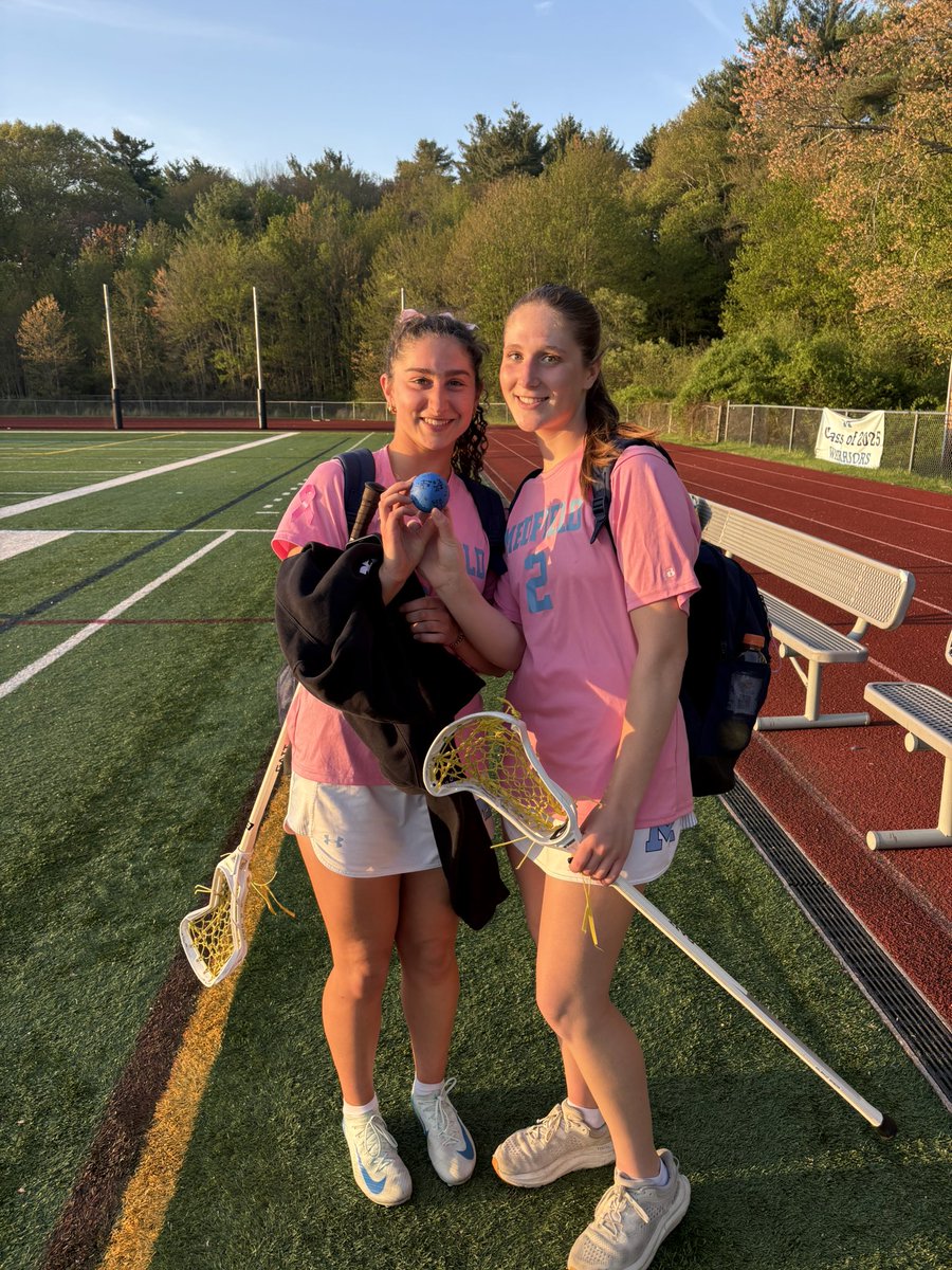 Today’s GB goes to Jr Mia Macropoulos and So Paige Henebry!  Mia played smart all over the field, was aggressive on defense, and made good decisions on offense finishing with 4 goals!  Paige was a beast on defense with 5 CTO and 3 GB’s and added a goal! Way to go MM and PH!
