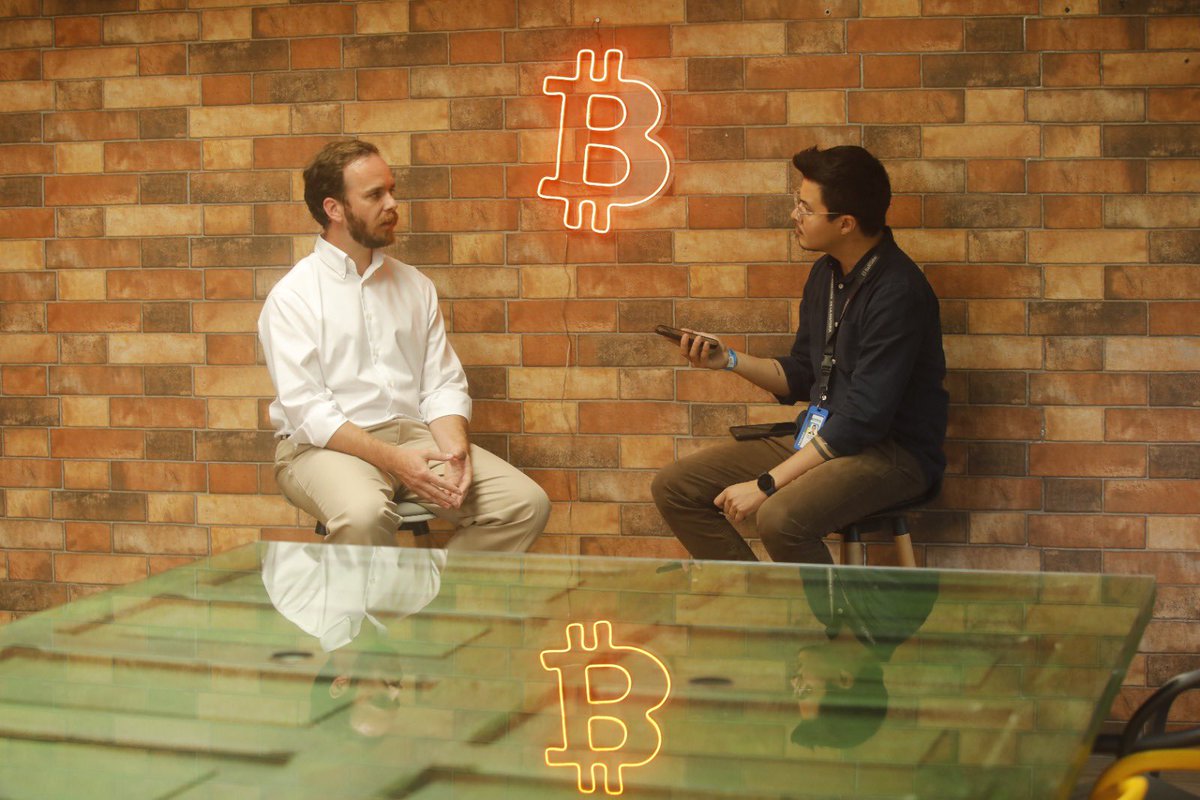 What a great picture at <a href="/bitcoinofficesv/">The Bitcoin Office</a>, interviewing <a href="/BitcoinPierre/">Pierre Rochard</a>.