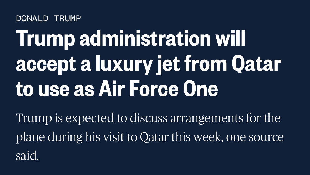 What will Qatar want in exchange for this half a billion dollar “gift”?