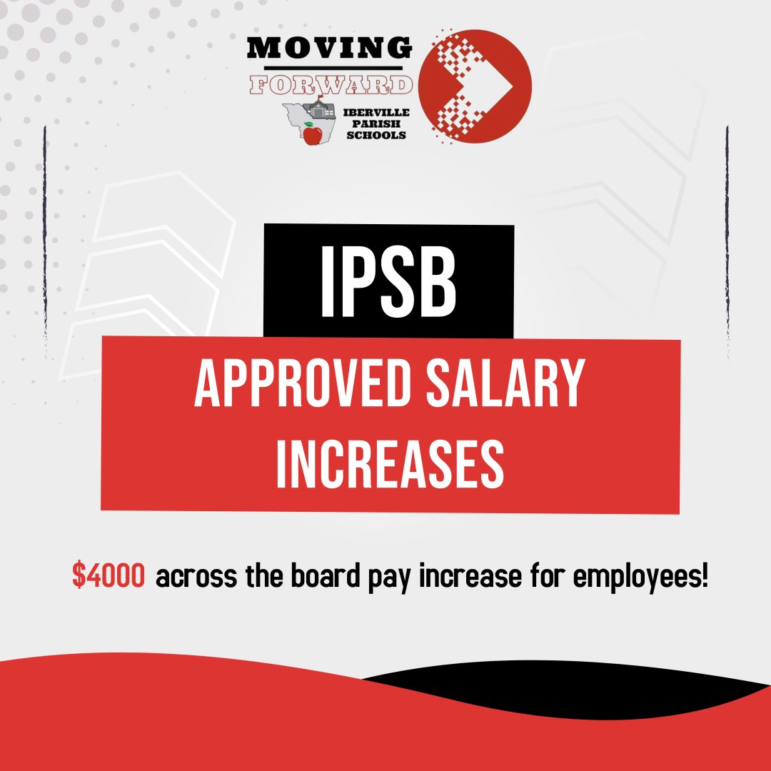 At their regular board meeting,  IPSB approved a $4,000 across the board pay increase for employees.  The pay increase will go into effect on July 1, 2025.  

Please thank our board members for their support and for their decision to approve this pay increase. #MovingForward