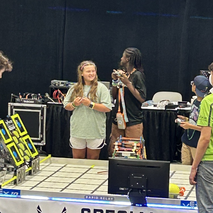 Day 1 is in the books for the Geared Up Foxes at VEX Robotics Worlds – off to a strong start!