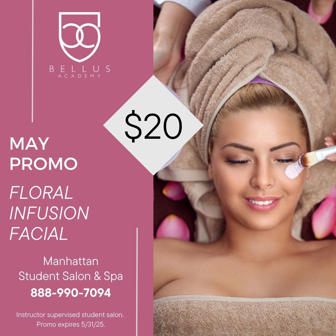 🌸 May Promo Alert! 🌸

California: Enjoy a $20 Hydrating Facial 
Kansas: Indulge in a $20 Floral Infusion Facial

Refresh, renew, and relax—all month long!