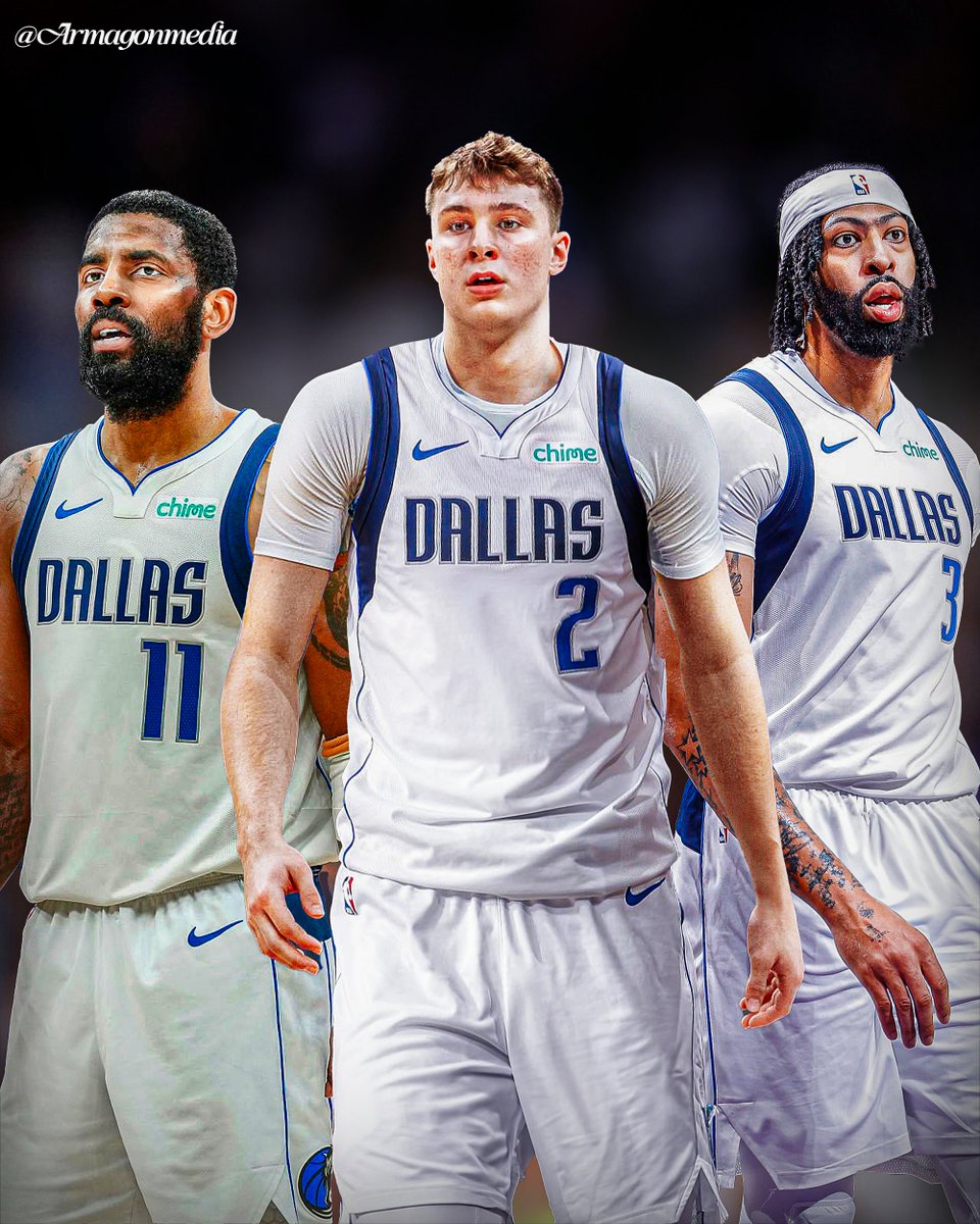 ArmagonMedia's tweet photo. Cooper Flagg X Kyrie Irving X Anthony Davis
Newest big 3 in the association
#cooperflagg #nbadraft #photoshop #dallasmavericks #anthonydavis #kyrieirving #nbalottery #nba #jerseyedit #photomanipulation #CaptureTheFlagg https://t.co/3DlmIkIR4O