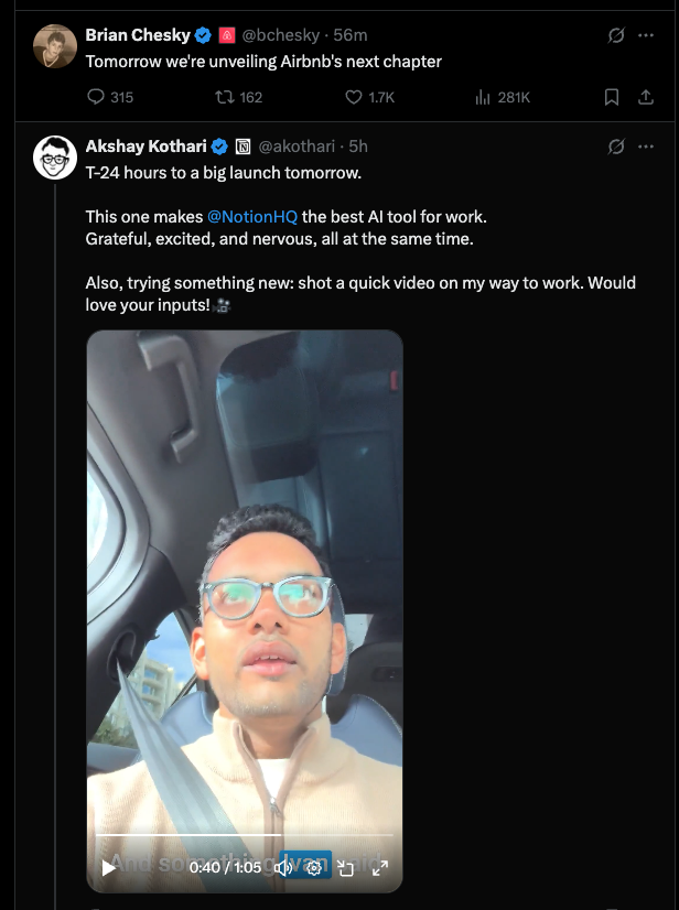 two big launches tomorrow? my timeline rn