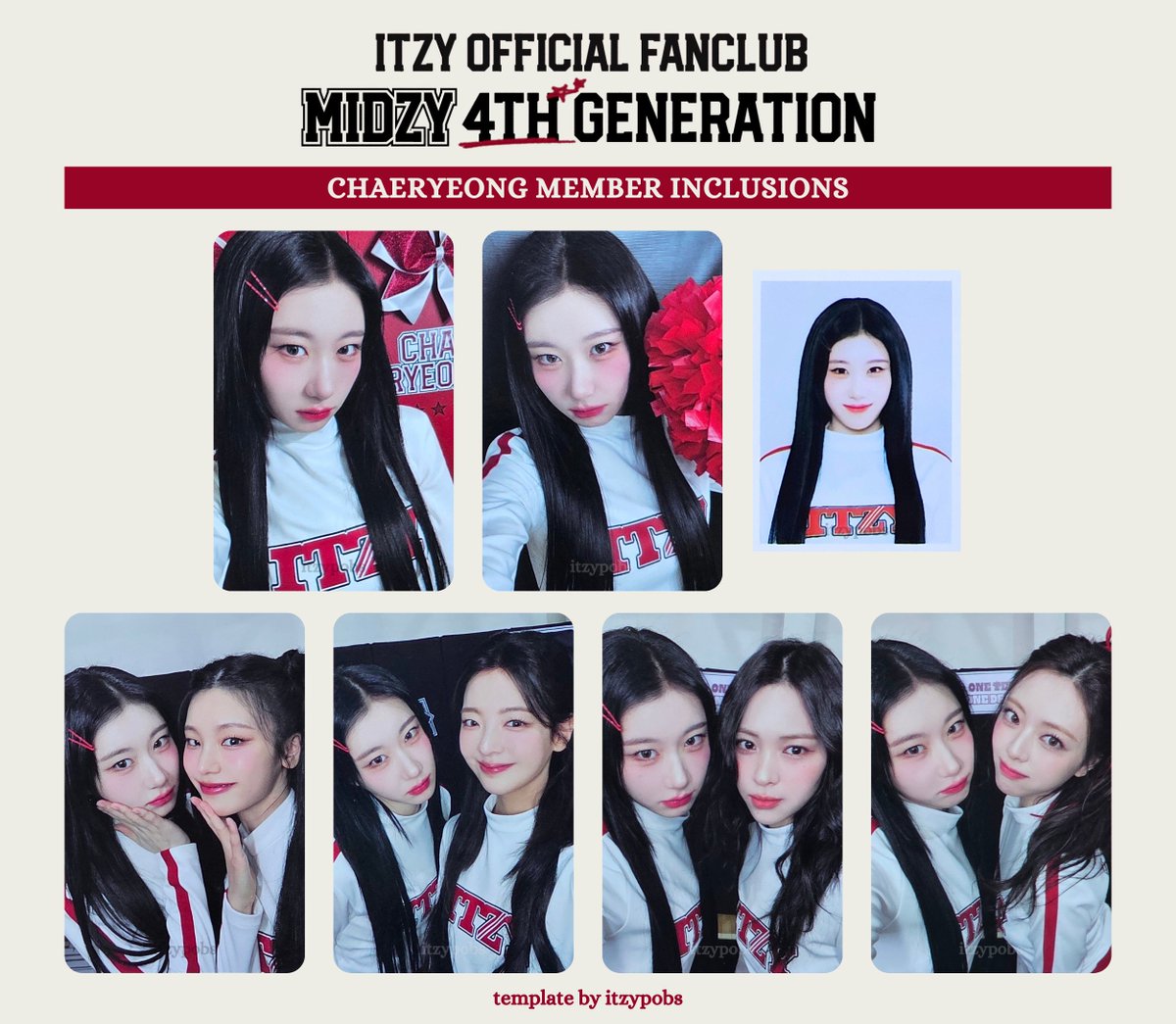 📣 ITZY official fanclub midzy 4th generation kit ID picture set +