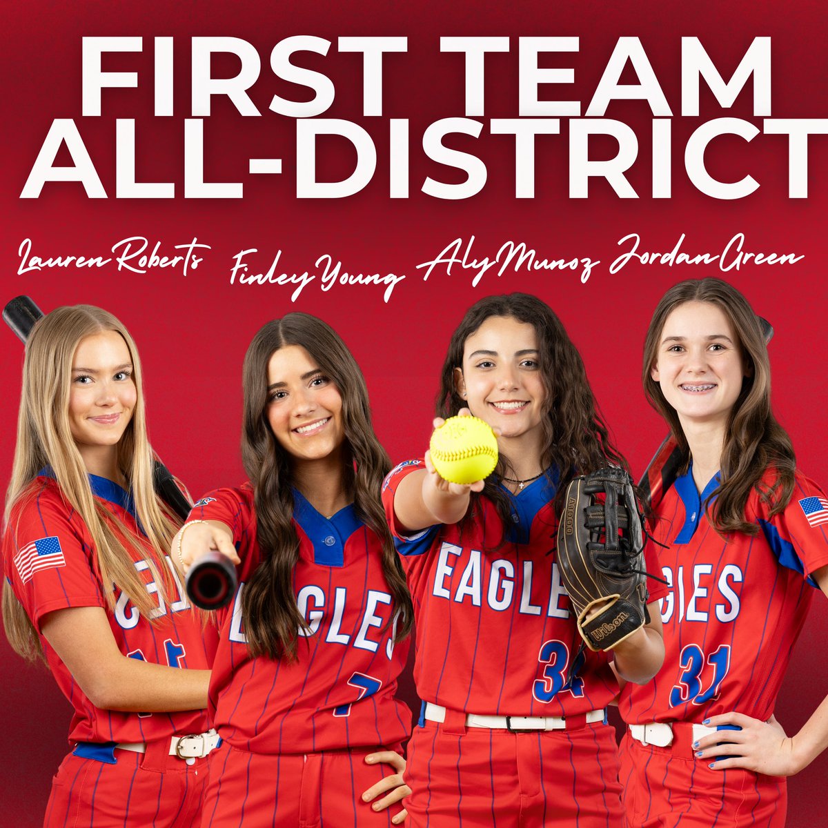 LCCS Athletics (@lccsathletics) on Twitter photo ๐ฅ Congrats to LCCS players earning TAPPS Div. III, District 1, First Team All-District:
Aly Munoz
Lauren Roberts
Jordan Green
Finley Young
๐ฆ
๐ฅ #lccseagles #wogwag <a href="/TAPPSSoftball/">TAPPS Softball</a> <a href="/TXPrepSoftball/">Texas Prep Softball</a> <a href="/GMsportsmedia1/">GM Sports Media</a> <a href="/TeamLSCSN/">Lone Star Christian Sports Network (LSCSN)</a> <a href="/dfwvarsity/">dfw varsity</a> <a href="/VYPEDFW/">VYPE DFW</a> ๐ฅ Congrats to LCCS players earning TAPPS Div. III, District 1, First Team All-District:
Aly Munoz
Lauren Roberts
Jordan Green
Finley Young
๐ฆ
๐ฅ #lccseagles #wogwag <a href="/TAPPSSoftball/">TAPPS Softball</a> <a href="/TXPrepSoftball/">Texas Prep Softball</a> <a href="/GMsportsmedia1/">GM Sports Media</a> <a href="/TeamLSCSN/">Lone Star Christian Sports Network (LSCSN)</a> <a href="/dfwvarsity/">dfw varsity</a> <a href="/VYPEDFW/">VYPE DFW</a>