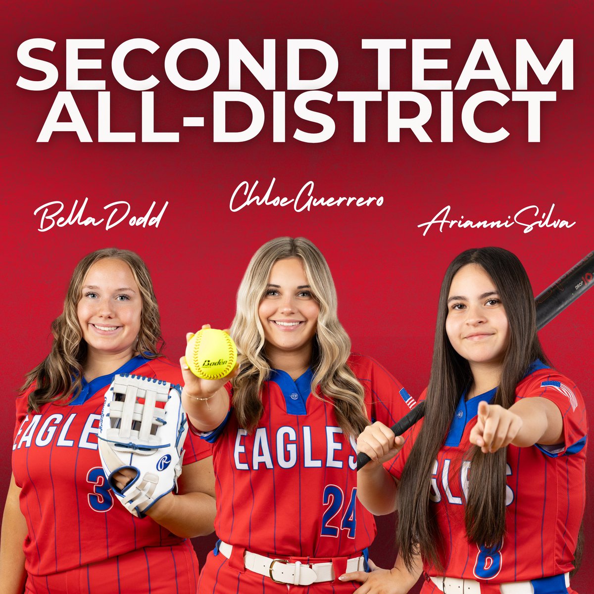LCCS Athletics (@lccsathletics) on Twitter photo Congrats to LCCS softball players earning TAPPS Div. III, District 1, Second Team All-District:
Bella Dodd
Arianni Silva
Chloe Guerrero
๐ฆ
๐ฅ #lccseagles #wogwag <a href="/TAPPSSoftball/">TAPPS Softball</a> <a href="/TXPrepSoftball/">Texas Prep Softball</a> <a href="/GMsportsmedia1/">GM Sports Media</a> <a href="/TeamLSCSN/">Lone Star Christian Sports Network (LSCSN)</a> <a href="/dfwvarsity/">dfw varsity</a> <a href="/VYPEDFW/">VYPE DFW</a> Congrats to LCCS softball players earning TAPPS Div. III, District 1, Second Team All-District:
Bella Dodd
Arianni Silva
Chloe Guerrero
๐ฆ
๐ฅ #lccseagles #wogwag <a href="/TAPPSSoftball/">TAPPS Softball</a> <a href="/TXPrepSoftball/">Texas Prep Softball</a> <a href="/GMsportsmedia1/">GM Sports Media</a> <a href="/TeamLSCSN/">Lone Star Christian Sports Network (LSCSN)</a> <a href="/dfwvarsity/">dfw varsity</a> <a href="/VYPEDFW/">VYPE DFW</a>